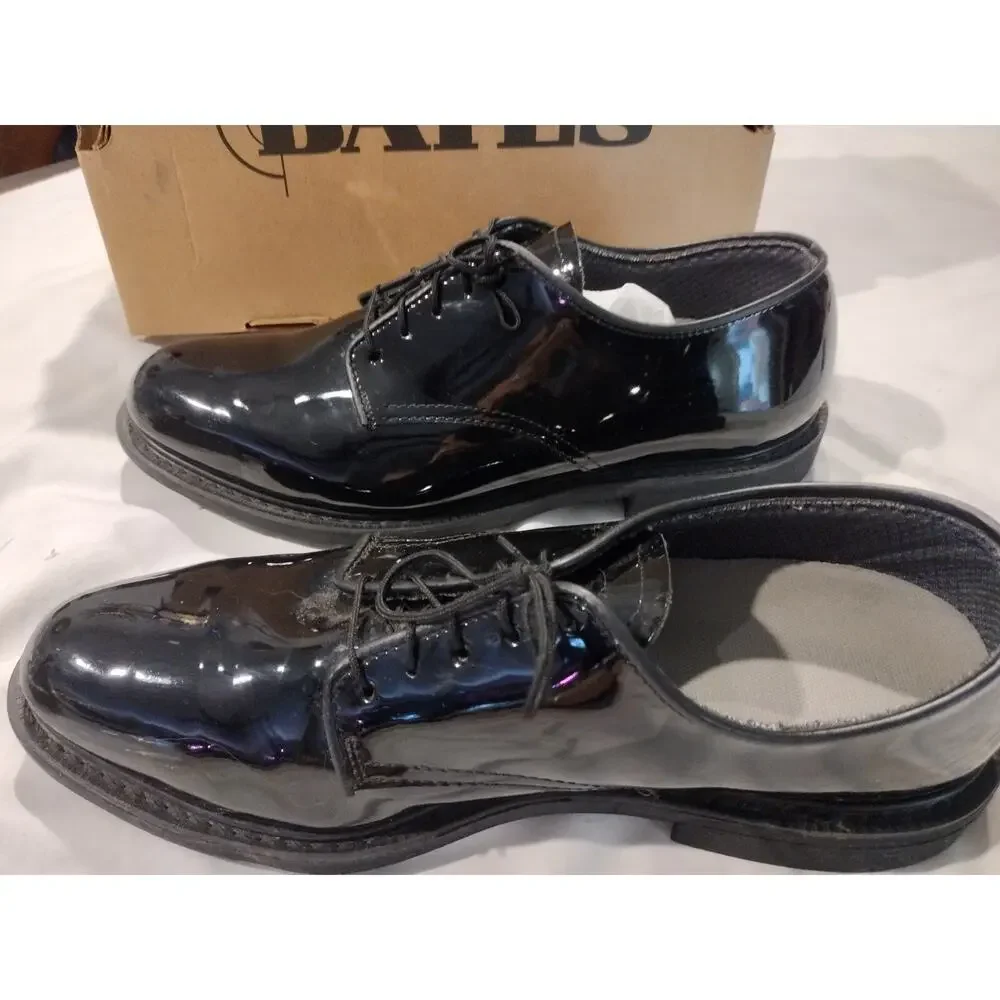 Bates Dress Shoes High Gloss 9U907 Men's Oxford for DLA-Troop Support Sz 9.5D